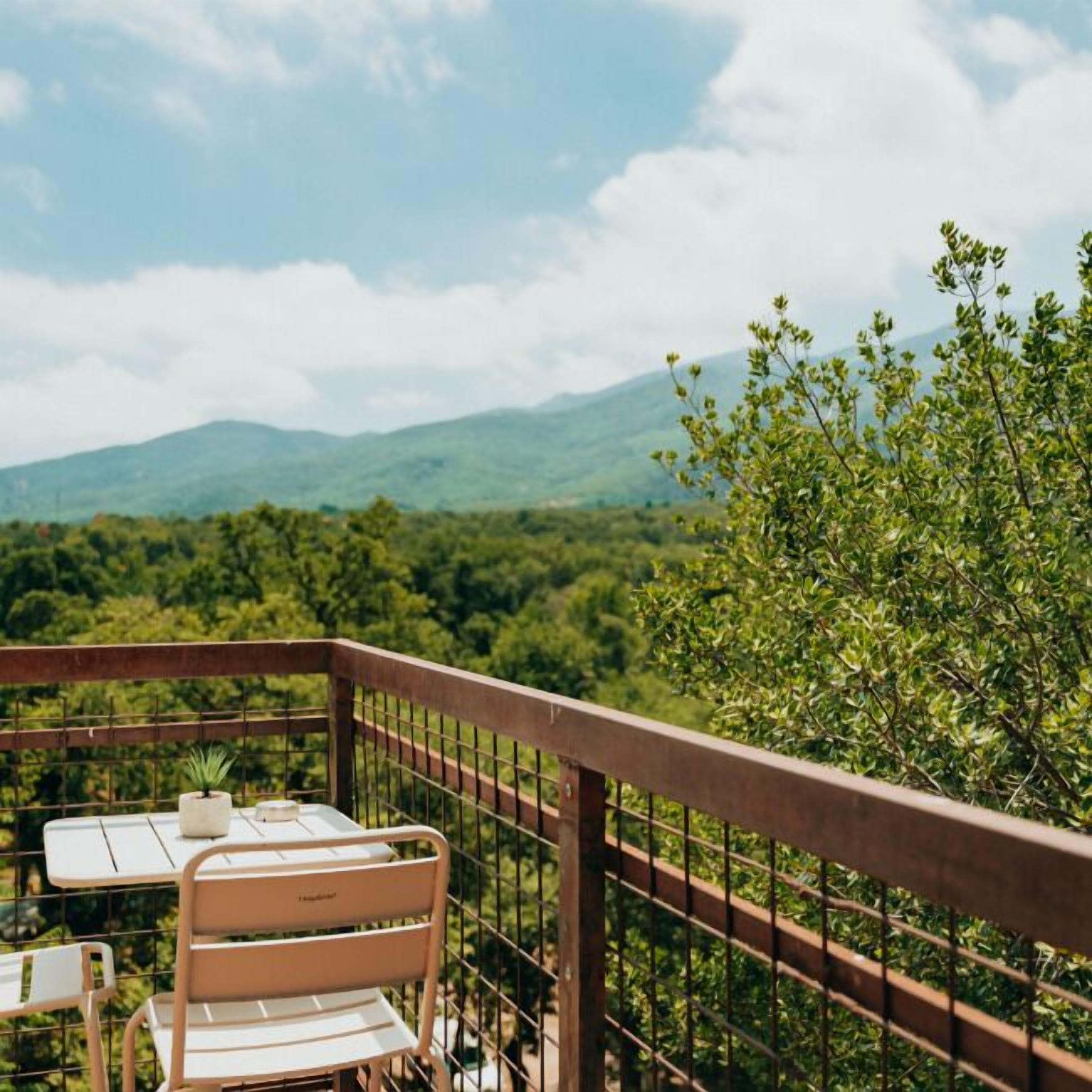 Standaard studio, balkon, uitzicht op bergen | Terras