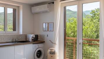 Appartement, 1 chambre, balcon, vue montagne | Cuisine privée