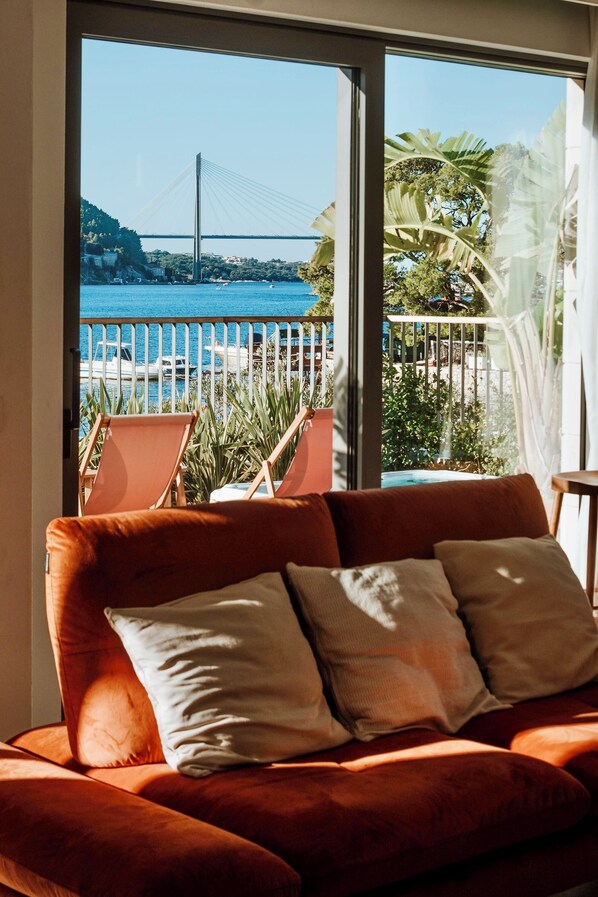 익스클루시브 빌라, 침실 4개, 전용 수영장, 바다 전망 | 거실 공간