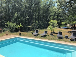 A heated pool