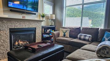 Télévision, cheminée