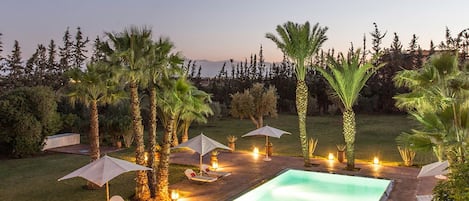 A heated pool