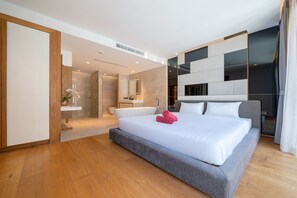 Design appartement, 3 slaapkamers, uitzicht op zee | 3 slaapkamers, gratis wifi