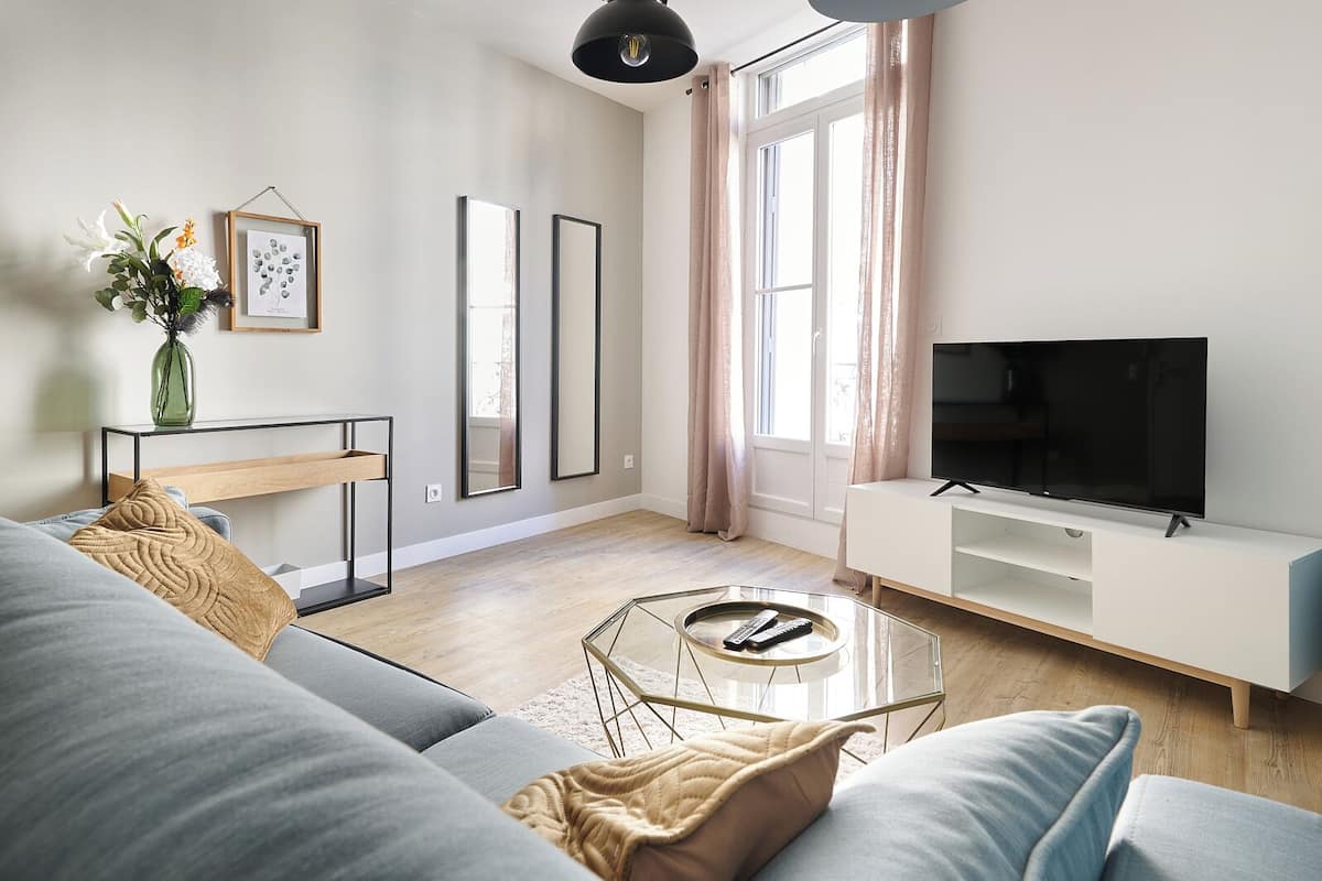 Appartement Luxe, 1 grand lit, cuisine | Coin séjour