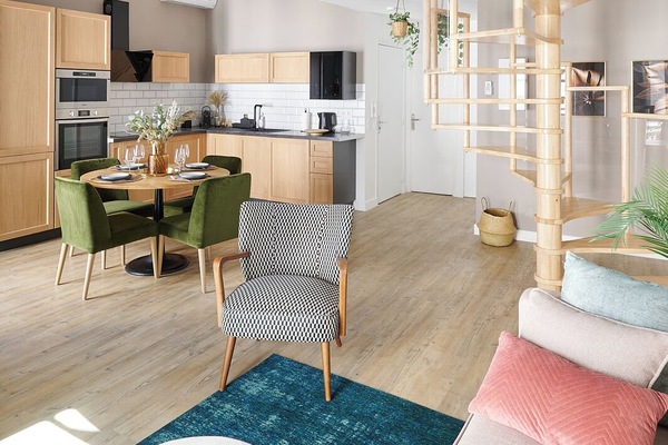 Luxury Duplex, 2 Bedrooms, Kitchen | Living area