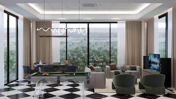 Área de estar no saguão