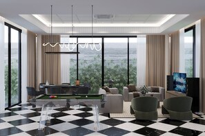 Coin salon dans le hall