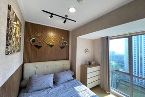 Deluxe-Apartment, 1 Schlafzimmer, Balkon, Stadtblick
