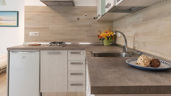 Fridge, oven, stovetop, toaster