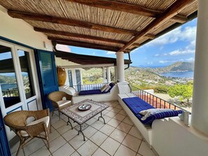 Terrace/patio - Aeolian Villa - Apartment with terrace (Lipari)