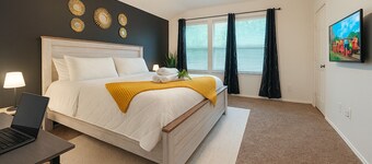 Work, Play & Stay | King bed with Foosball!