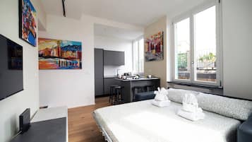 1 chambre, fer et planche à repasser, Wi-Fi gratuit, draps fournis