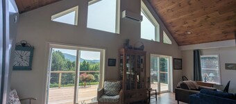 New 4-bedroom, A-frame, ranch home on wooded property minutes from Lake George