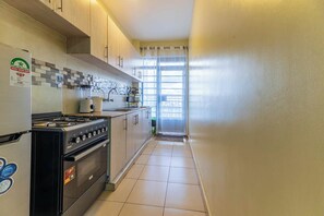 Microwave, oven, electric kettle, toaster