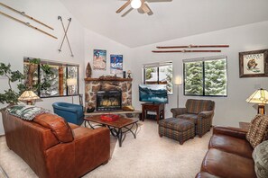 TV, fireplace, DVD player