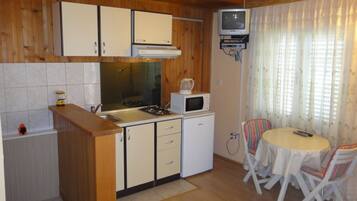Studio (Studio Apartment with Terrace) | Private kitchen | Fridge