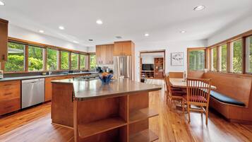 Microwave, oven, stovetop, dishwasher