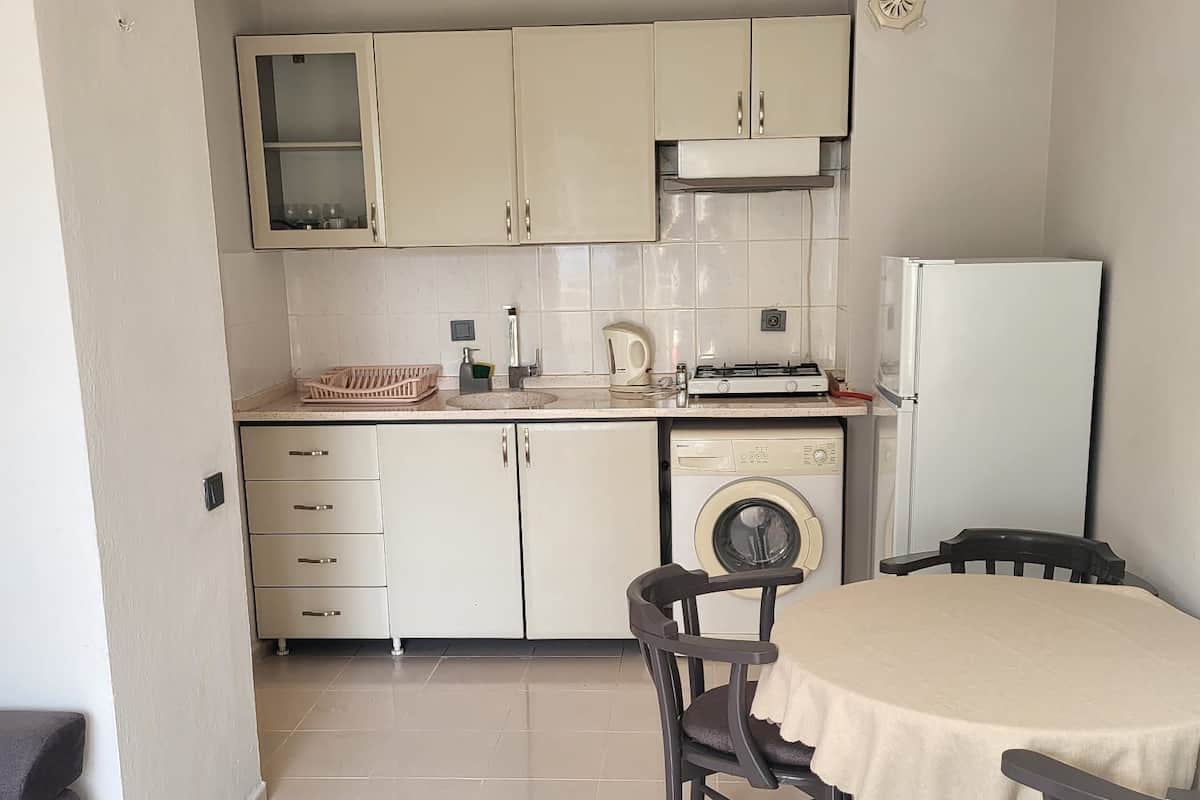 Appartement, balkon | Verduisterende gordijnen, een strijkplank/strijkijzer, gratis wifi