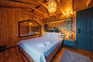 Deluxe-Bungalow, Bergblick | Kostenloses WLAN, Bettwäsche
