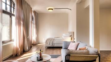 Luxury-Studio | 1 Schlafzimmer, Verdunkelungsvorhänge, kostenloses WLAN
