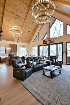 Smart TV, fireplace, video games