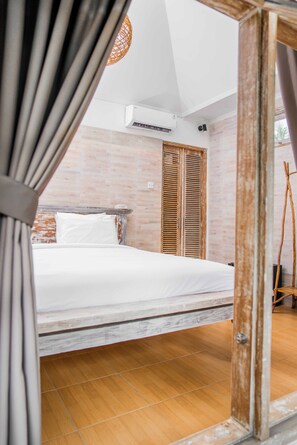 Chambre Double Premium, cuisine | Wi-Fi gratuit, draps fournis