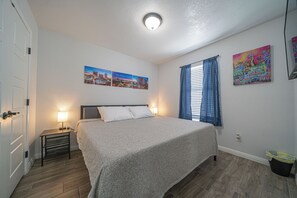 2 bedrooms, iron/ironing board, WiFi, bed sheets