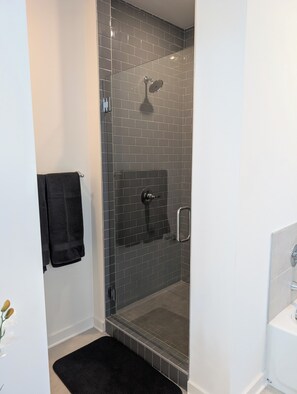 Secador de pelo, toallas, jabón y papel higiénico