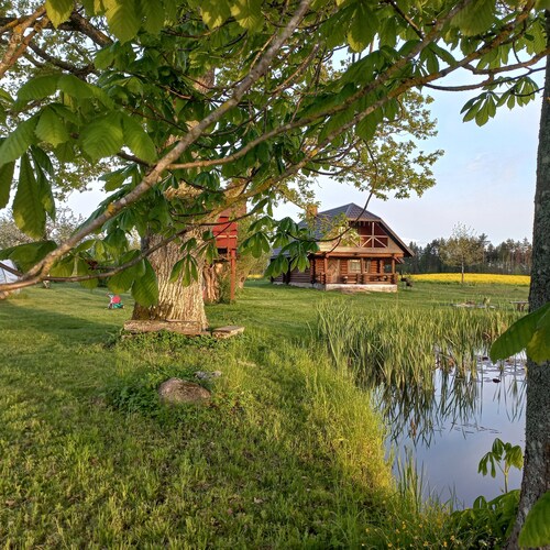 Family-friendly guest house Jaundzelves – nature, biking & bog lake adventures