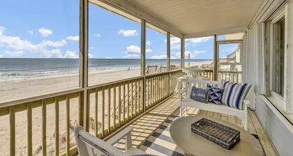 Oceanfront Charm | Classic 1960s Cottage | Screened Porch & Extra Suite