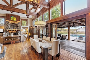 Dining - Private Grand Lodge with pool, lake & pickleball courts (Chanhassen)