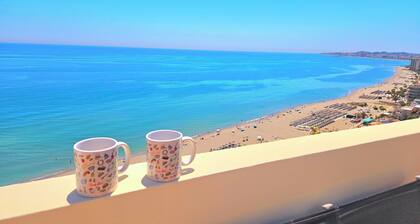 Panoramic Penthouse of Art with pool, panoramic sea view, beach 3 min walk