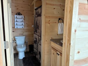 Towels, soap, toilet paper
