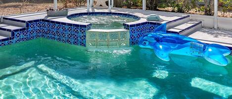 A heated pool