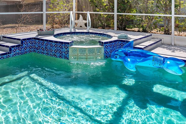 Una piscina riscaldata