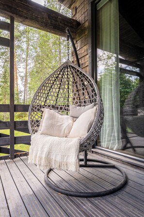 Superior Cabin, Multiple Beds, Kitchen, Courtyard Area | Balcony