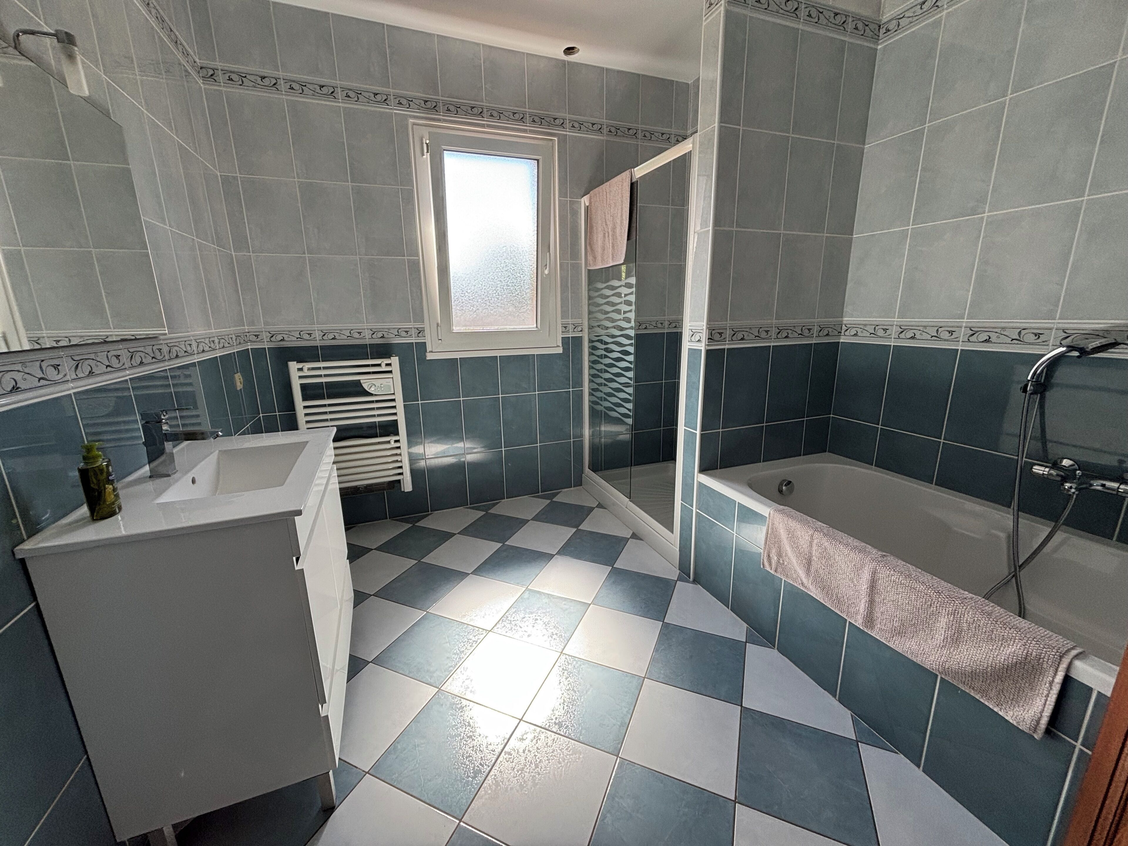 Sèche-cheveux, bidet, serviettes fournies, papier toilette