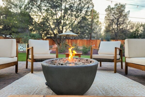 Terrace/patio - Sedona Oasis: Luxe Home w/ Views, Hot Tub, & More! (Sedona)