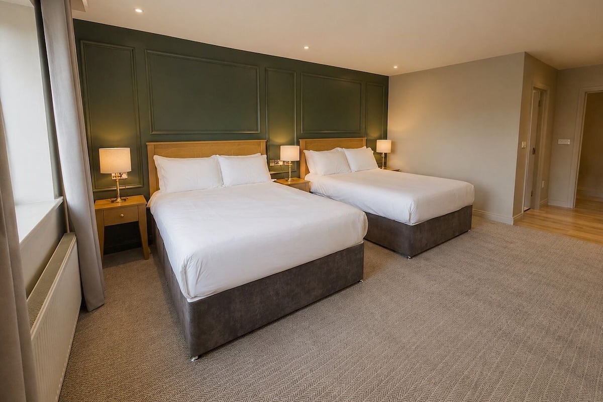 Family Quadruple Room, Garden View | Desk, laptop workspace, soundproofing, WiFi (free)
