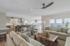 TV, offices - Amazing Home!!-Oceanfront-Incredible Views-Heated Pool (Carolina Beach)