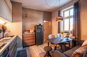 Private kitchen - Cozy apartment in the Harz Mountains for lovers of historic half-timbered towns and castles (Quedlinburg)