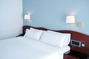 Desk, free WiFi, bed sheets
