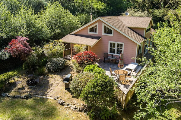 Aerial front view of home