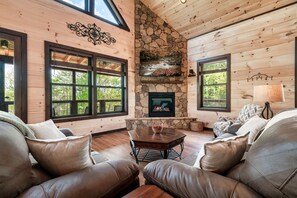 Smart TV, fireplace, video games, foosball