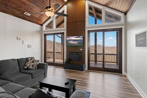 TV, fireplace - 4-Unit Mountain Retreat | 8BR, Views, Near Smokies (Sylva)