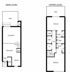 Floor plan - 2-Bedroom Condo near Bethany Beach (Bethany Beach)
