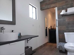Towels, soap, toilet paper