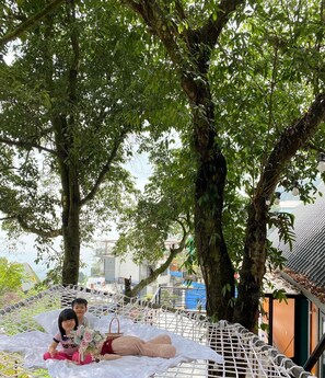 Familie appartement, uitzicht op bergen | Terras