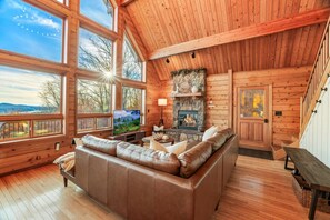 TV, fireplace, video games
