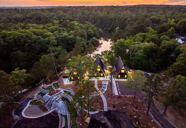 Exterior - New Modern Cabin with Pool, Sauna, and Cold Plunge (Hot Springs)